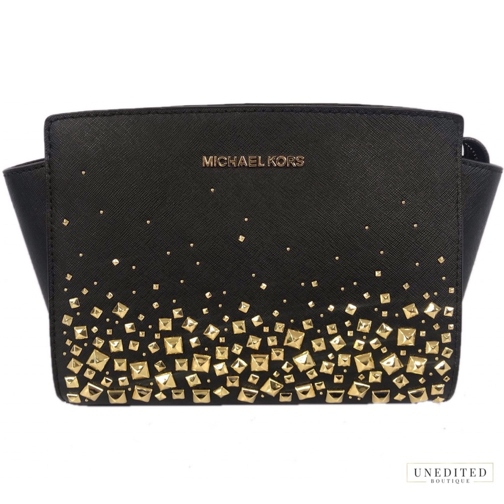 NWT - Selma Stud Leather Crossbody Shoulder Bag - Picture 2 of 8